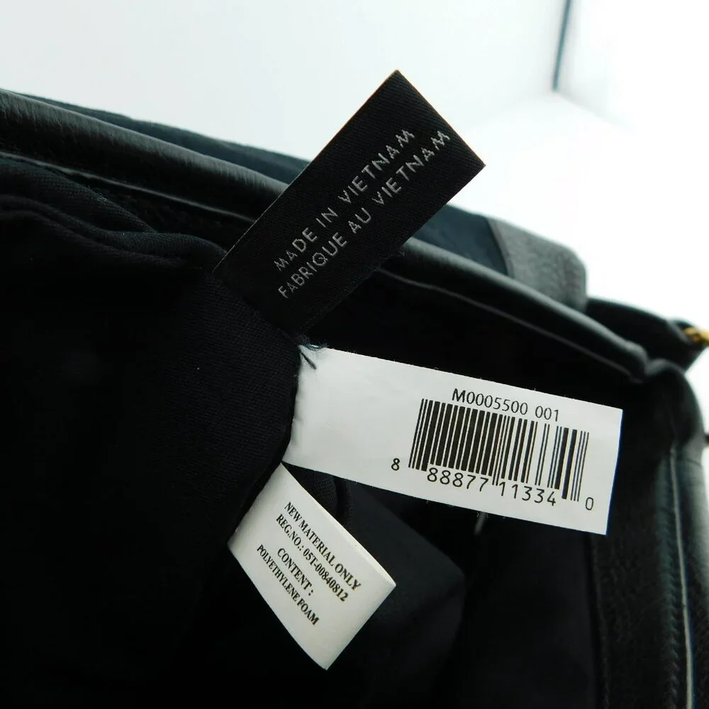 MARC JACOBS Black Leather Cross Body Messenger Bag Shoulder Bag Tote